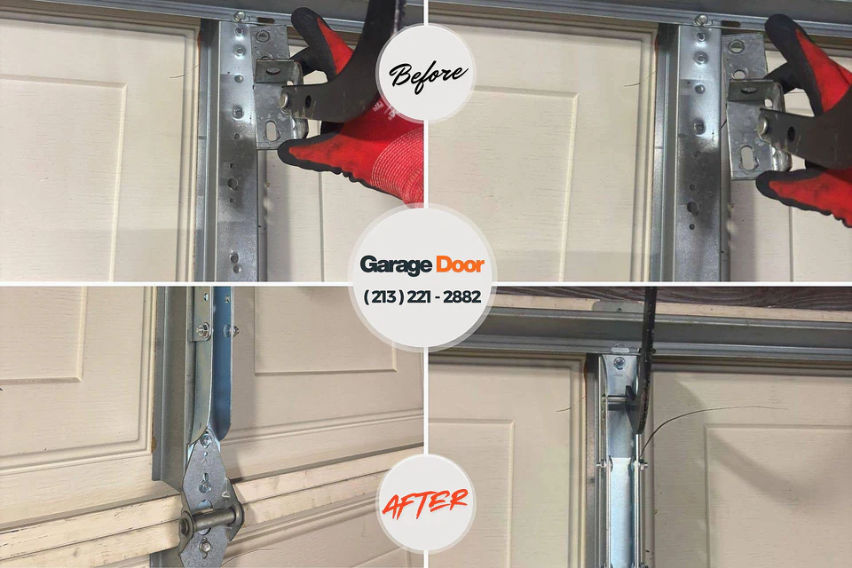 Before and after: garage door repair Topton, PA